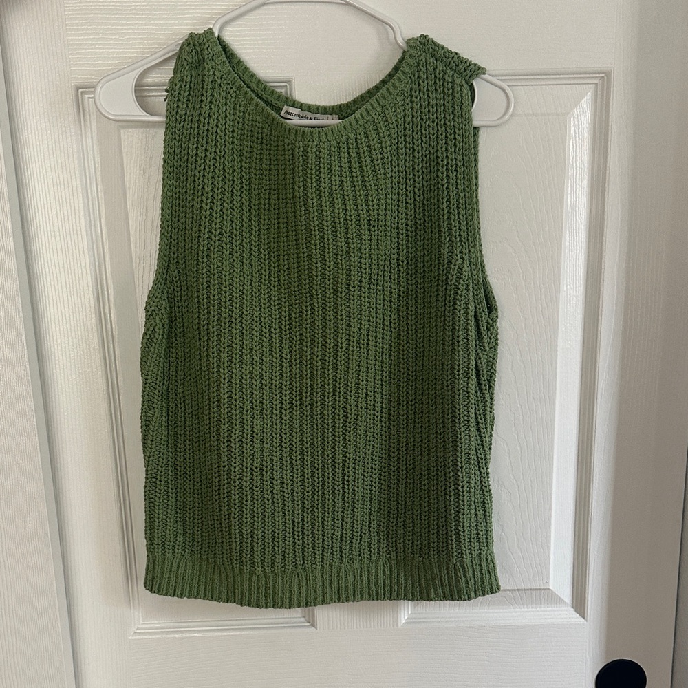 Abercrombie & Fitch Green Knit Tank Top